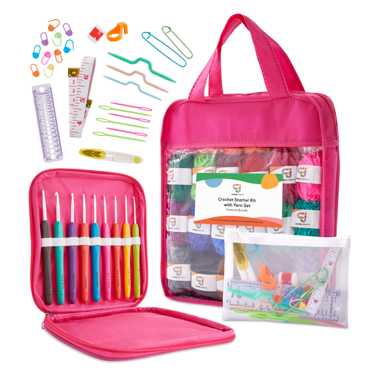 Crochet Starter Kit with Yarn Set