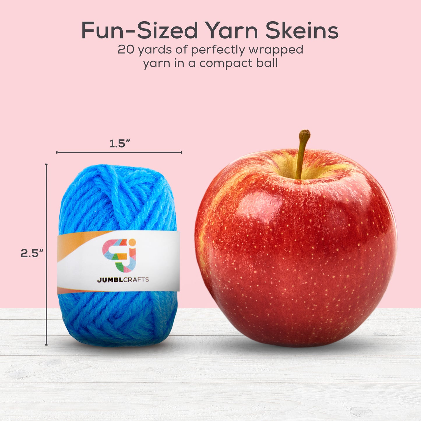 24-Yarn Crochet and Knitting Starter Kit with 2 Crochet Hooks and 2 Weaving Needles