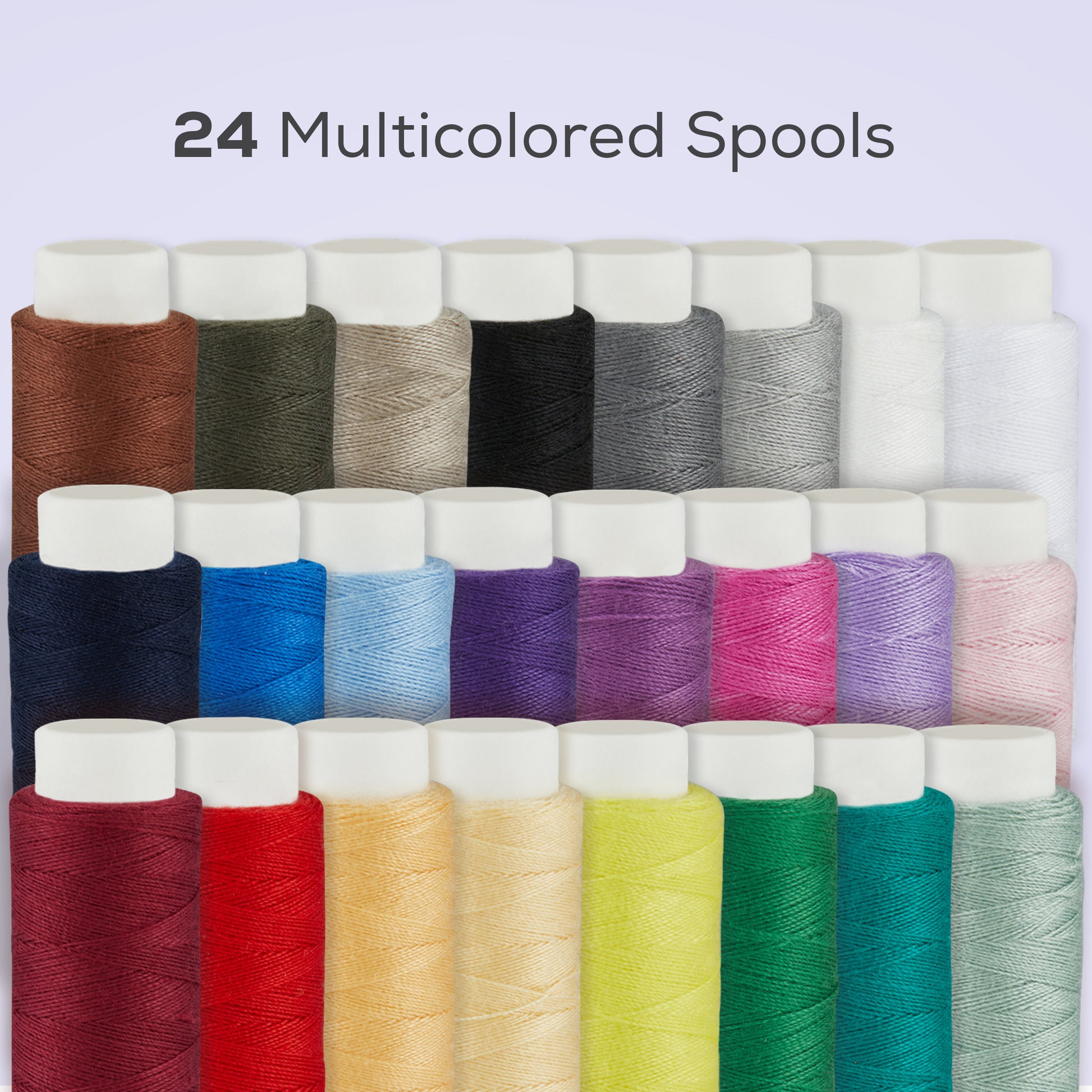 Multicolored Sewing Kit with Spools, Needles and Extra Sewing